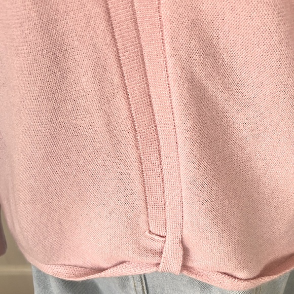 Pilcro for Urban Outfitters Pink Cashmere Sweater VNeckOpen Back Long Sleeve EUC - Picture 8 of 10